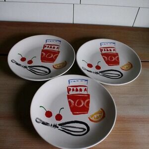 3 Vintage Kate Spade Lenox Plates – "All In Good Taste" New York 8"